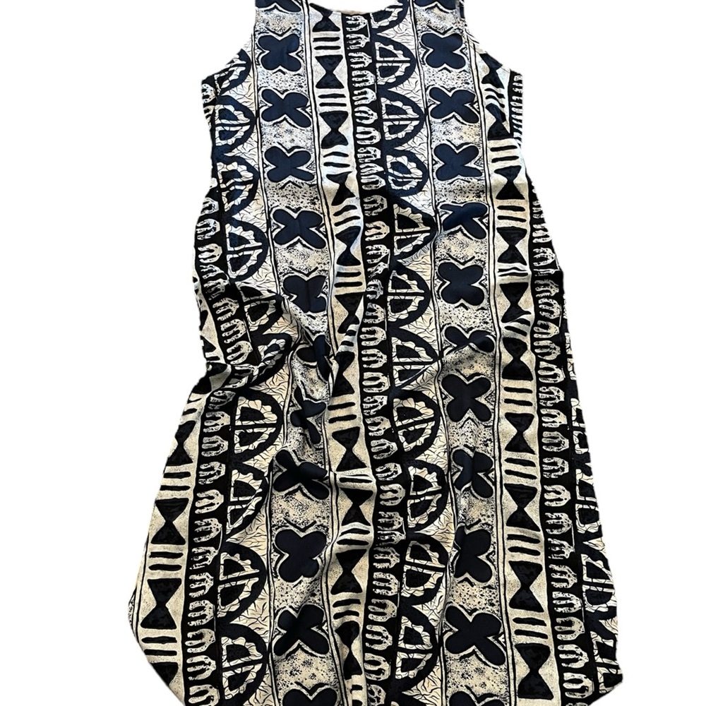 Bohemian Black, navy & Cream Maxi Dress